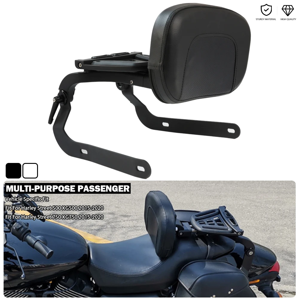 Multi-Purpose Driver Passenger Backrest Rider Sissy Bar With Luggage Rack Fit For Harley Street 500 XG 750 XG750 XG500 2015-2020