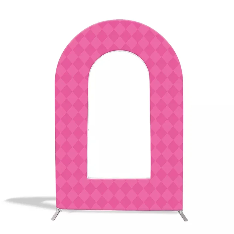 

Pink Outdoor Open Wall Chiara Arched Backdrop Stand Party Wedding Event Background Panel Covers Decoration for Party Baby Shower