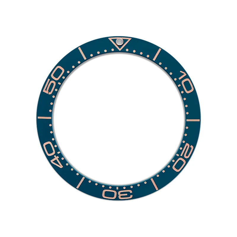 Anillo de inserción de bisel de cerámica inclinado de 38mm x 30,6mm, compatible con SKX007 SKX009 SRPD GMT SUB Seahorse, caja de reloj para hombre, piezas de reacondicionamiento de anillo