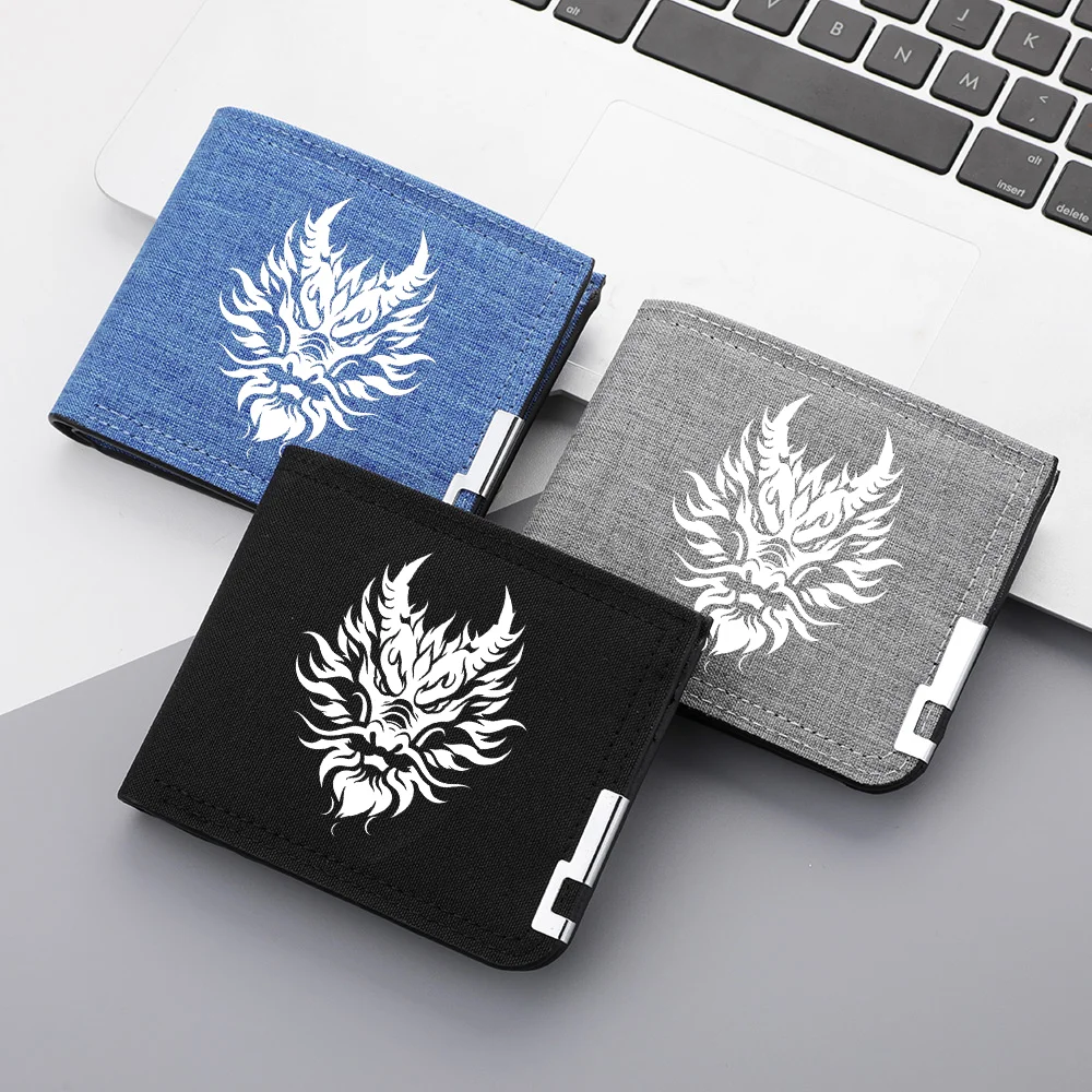 High-Quality Men's Wallet Designer New Zipper Button Multi-Slot Student Trendy Personality Wallet