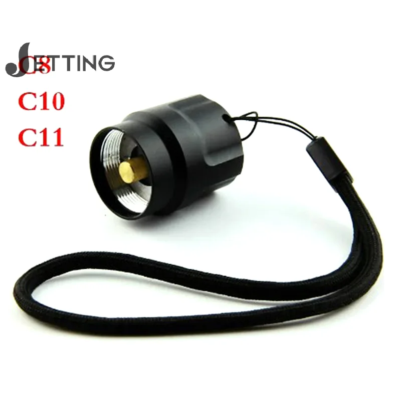 High Quality C8 Q5 Black Flashlight Switch Assembly Tail Accessories Torch Tail Switch Set DIY Accessories