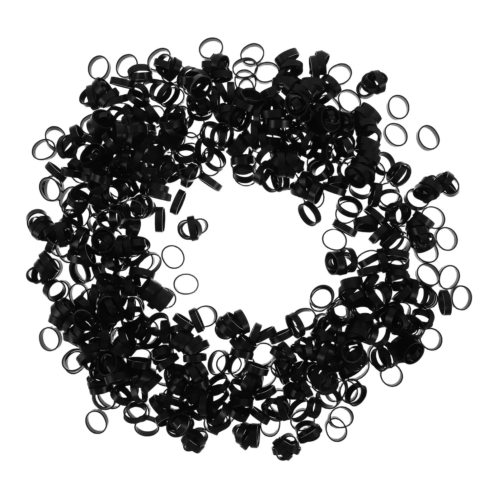 1000Pcs Silicone Cord Ties Elastic Cable Organizer Bands 15x5x1mm Reusable Wire Management Solution for Electronics