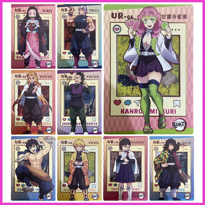 

Аниме Demon Slayer игрушки для мальчиков Nezuko Kyoujurou Tengen Mitsuri Genya Tsuyuri Kanawo Редкие UR Коллекционные карты Подарки на день рождения