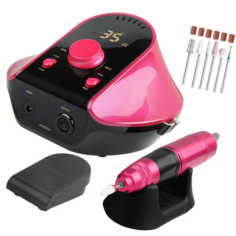 35000RPM 45W Electric Nail Drill Machine Manicure Professional Lathe Accessory Nail File Bit Nail Equipment For Pedicure