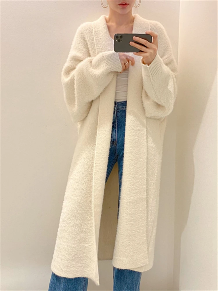 

Woman Cardigan Feminino Knitwear Vintage Sweater Women Solid Winter Korean 2022 Cardigans Coat Knitted Autumn Thick Clothing Top