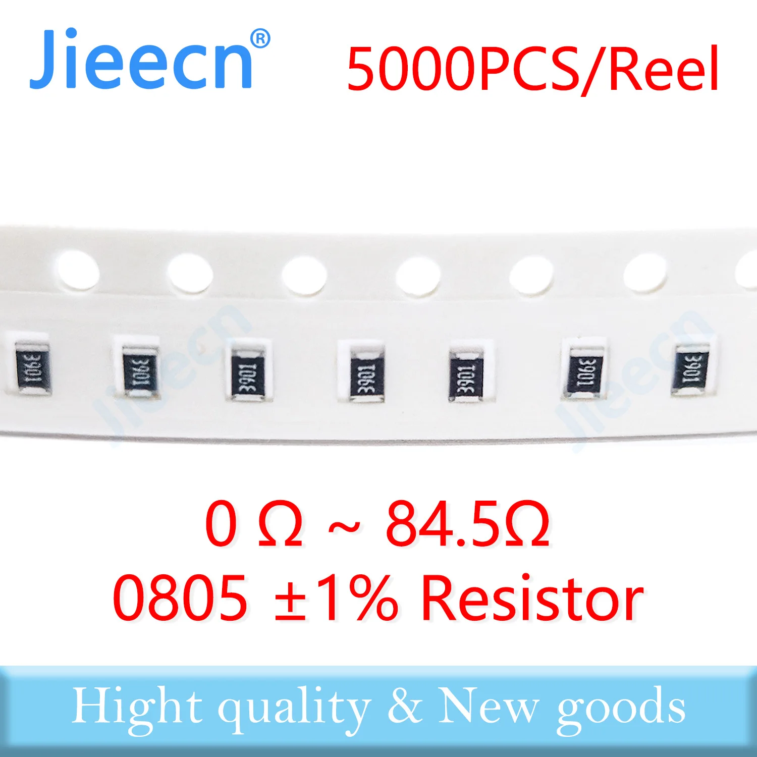 

Jieecn 5000PCS 0805 F 1% SMD Resistor 0R-84.5R 1/8W 0 1R 1.1 4.99R 9.76R 10R 20R 30R 42R 51R 62R 68R 75R 82R 49.9R ohm 2012