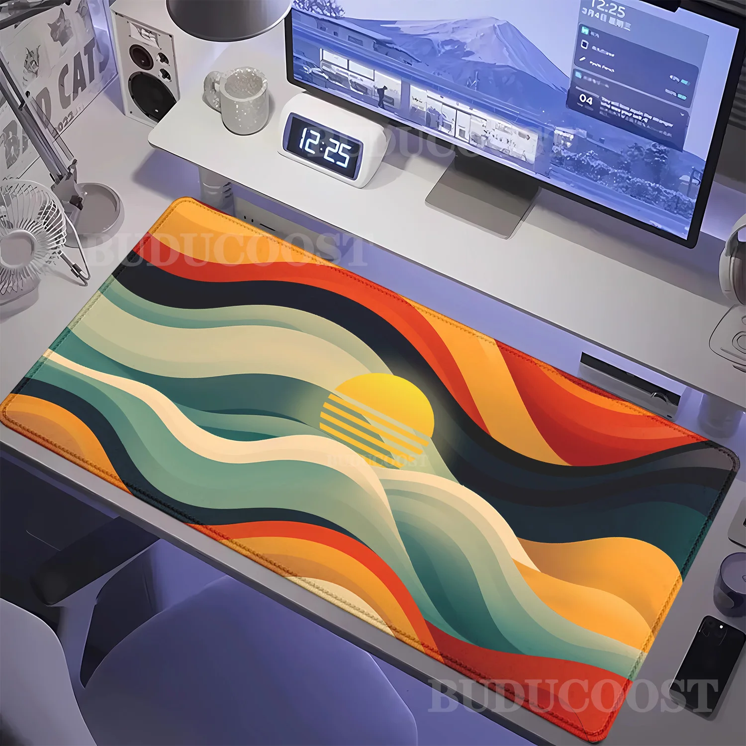 

The Great Wave sea Kanagawa Large Gamer Mouse Pad Office keyboard Mousepad PC HD Printing Gaming overlock XXL 400x900mm Desk mat