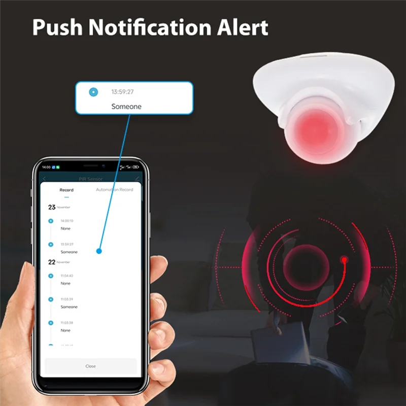 ABSQ-Tuya Smart Home Automation Hub Thread Matter Motion Detector อินฟราเรด Human Presence Sensor