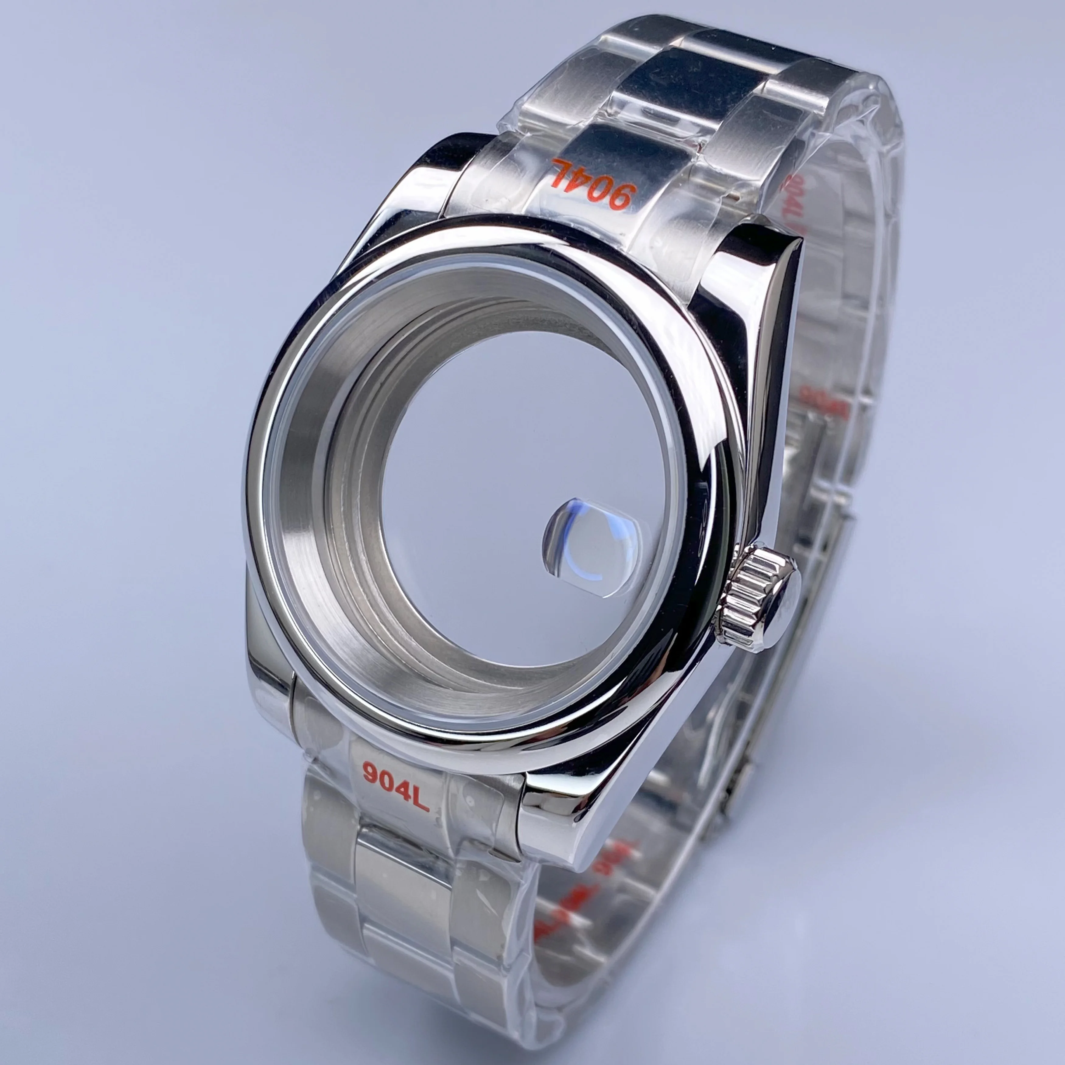 Корпус часов NH35, 36 мм/39 мм, серебристый, из нержавеющей стали, водонепроницаемое сапфировое стекло, подходит для механизма nh34/35/36, 28,5 мм, аксессуары для циферблата даты