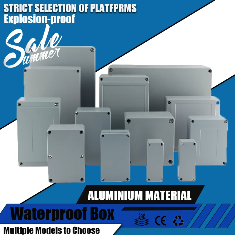 New Design IP67 Cast Aluminum Waterproof Case Outdoor Electronic Project Junction Box Sealed Terminal Enclosure for Electronics