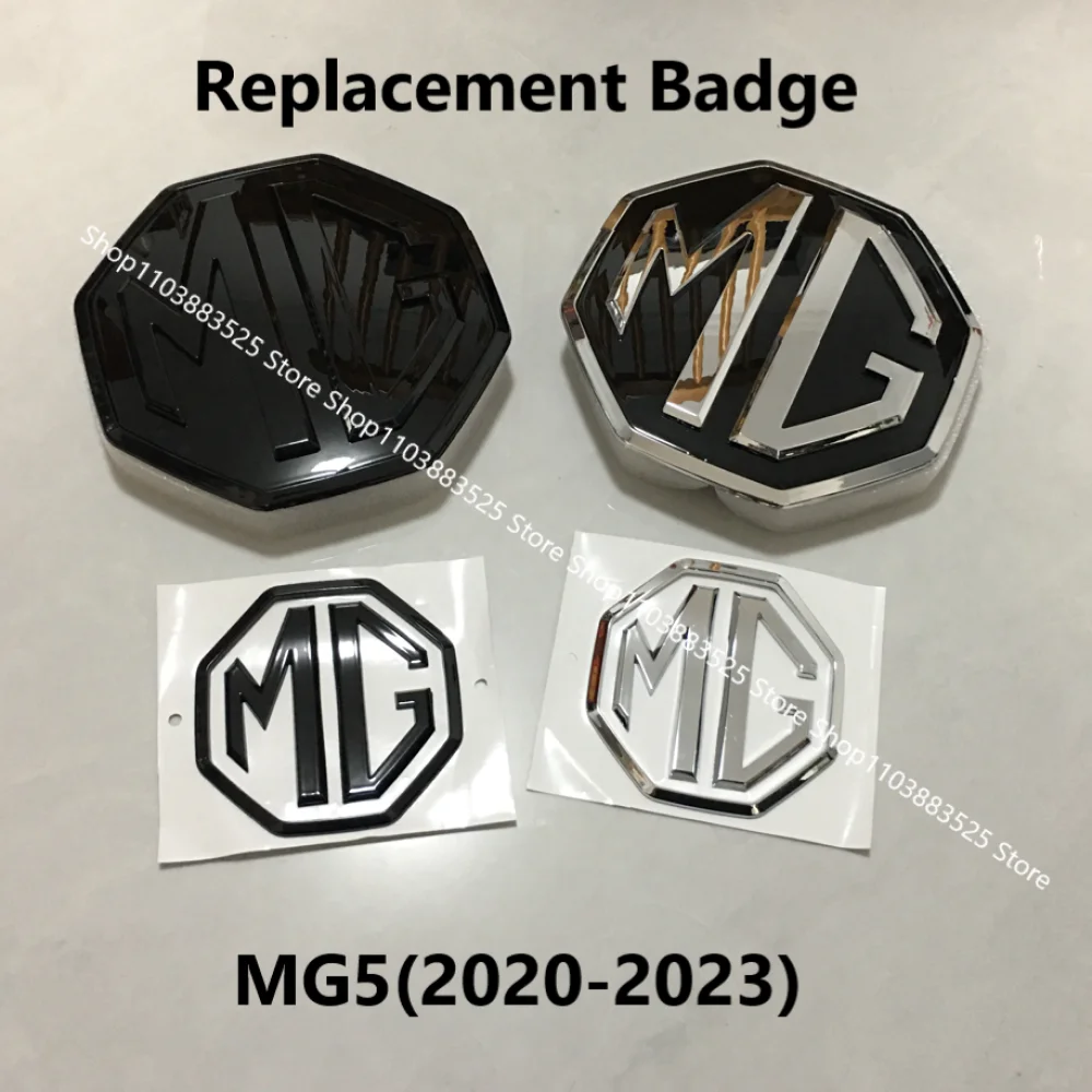 

2pcs No Acc Replace Style Badge For MG5 2020 2021 2022 2023 Car Front Grille Emblem Rear Trunk Badge Logo Replacement sticker