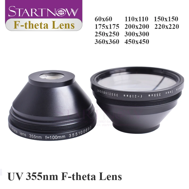 Startnow F-theta Scan Lens 355 UV Laser Field Lens Entrance spot Dia.12 For Laser Marking Machine Galvo System Parts