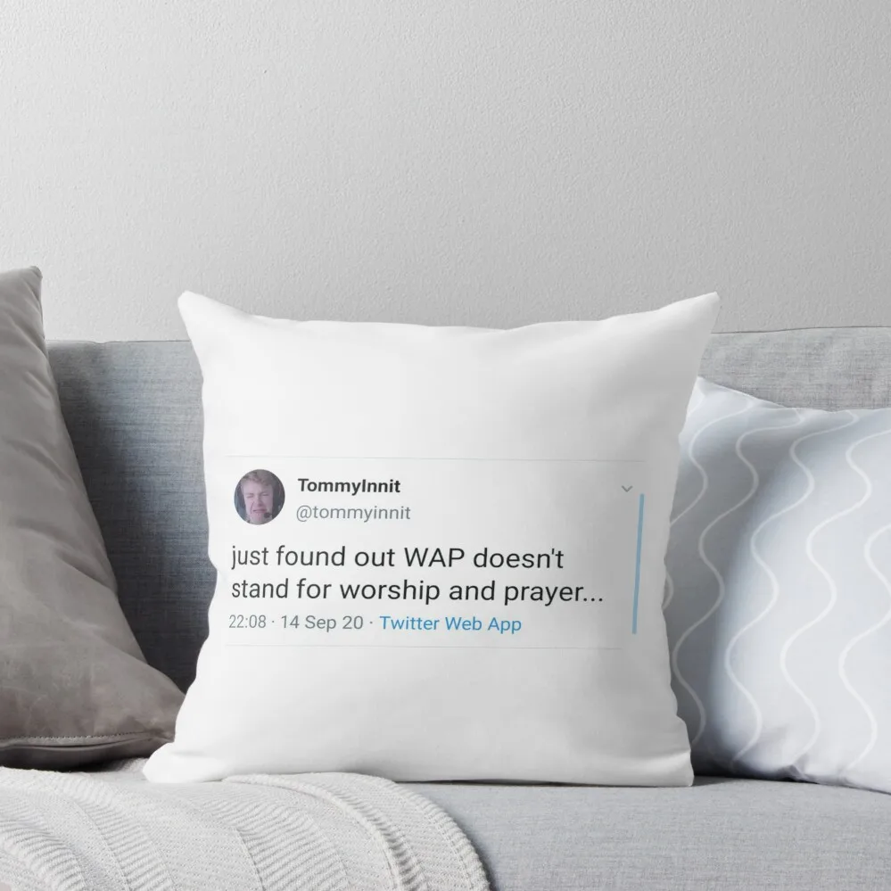 

tommyinnit WAP tweet Throw Pillow Plaid Sofa Sofa Decorative Covers Pillowcases Cushion Covers Sofa pillow