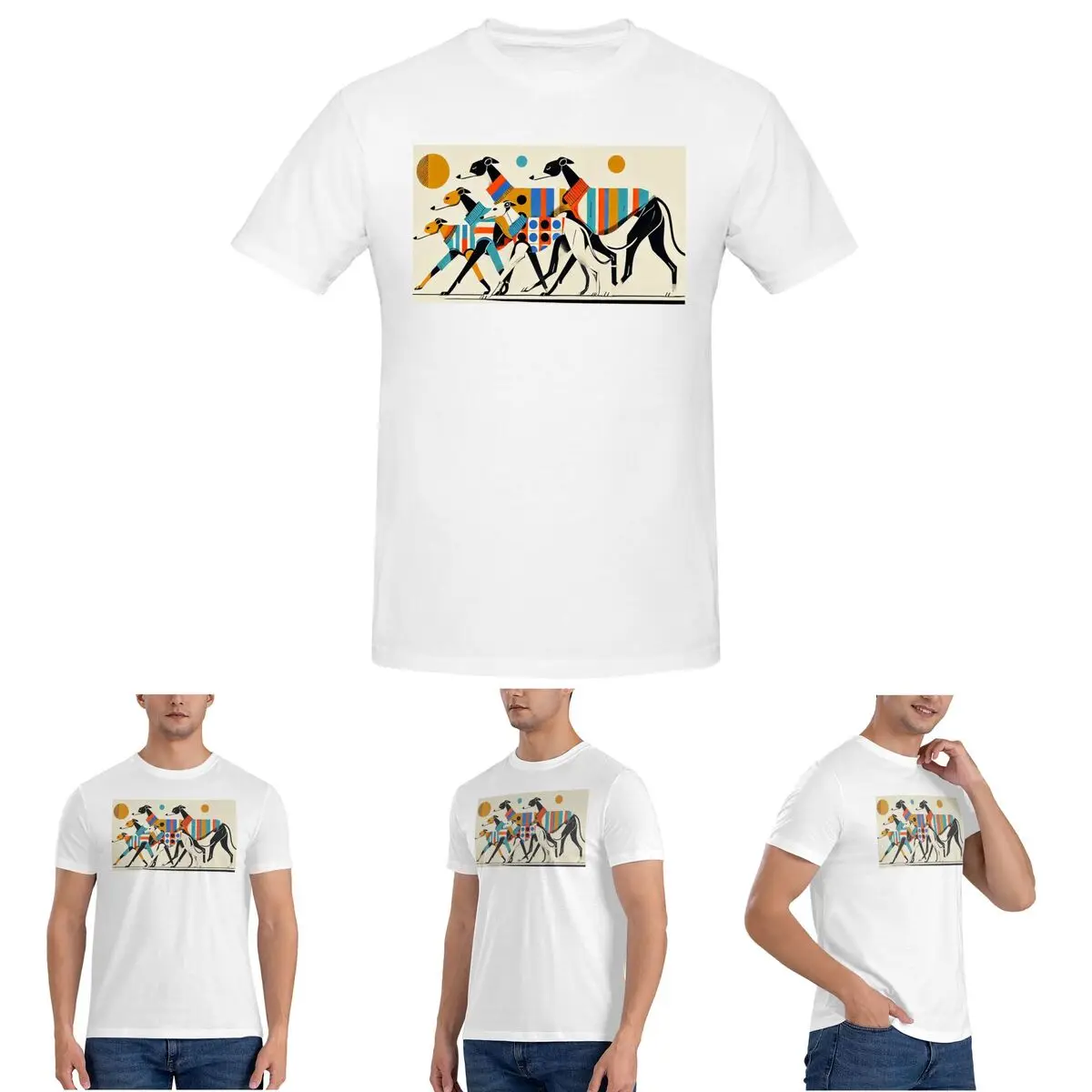 

Мужская футболка Sighthound Greyhound Whippet Lurcher, хлопковые футболки больших размеров, мужские летние топы с короткими рукавами и круглым вырезом