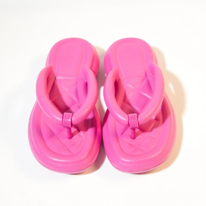 Women's Flip Flops Flat Heels Beach Shoes for Female Summer Cool Solid Outside Wear Leisure Vacation Trend Woman Slippers