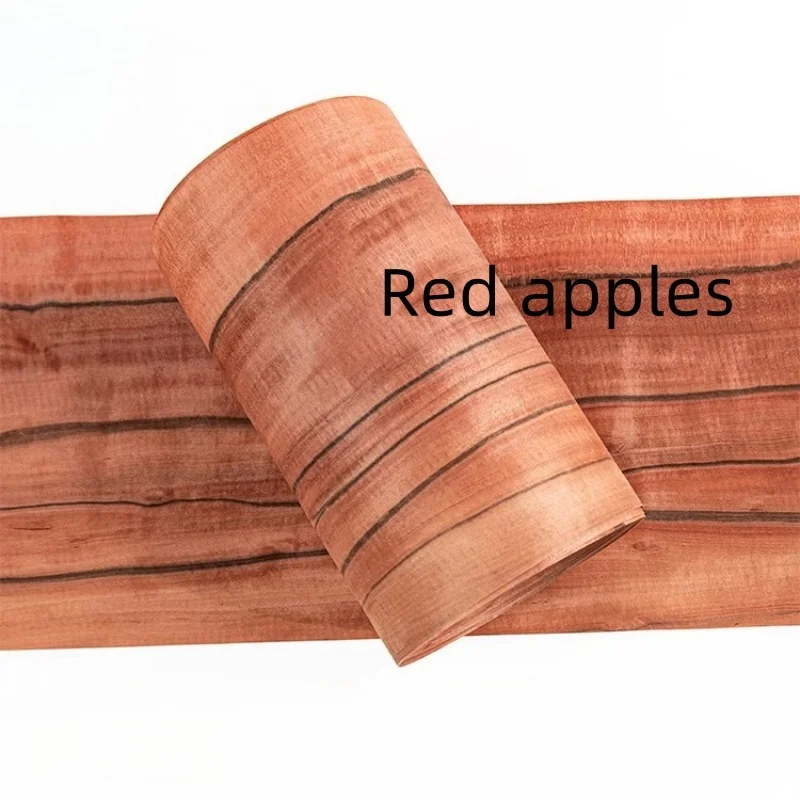 L:2.5Meters Width:15cm T:0.2mm Natural red apple wood Southwest birch veneer Oak straight grain veneer Cherry wood veneer