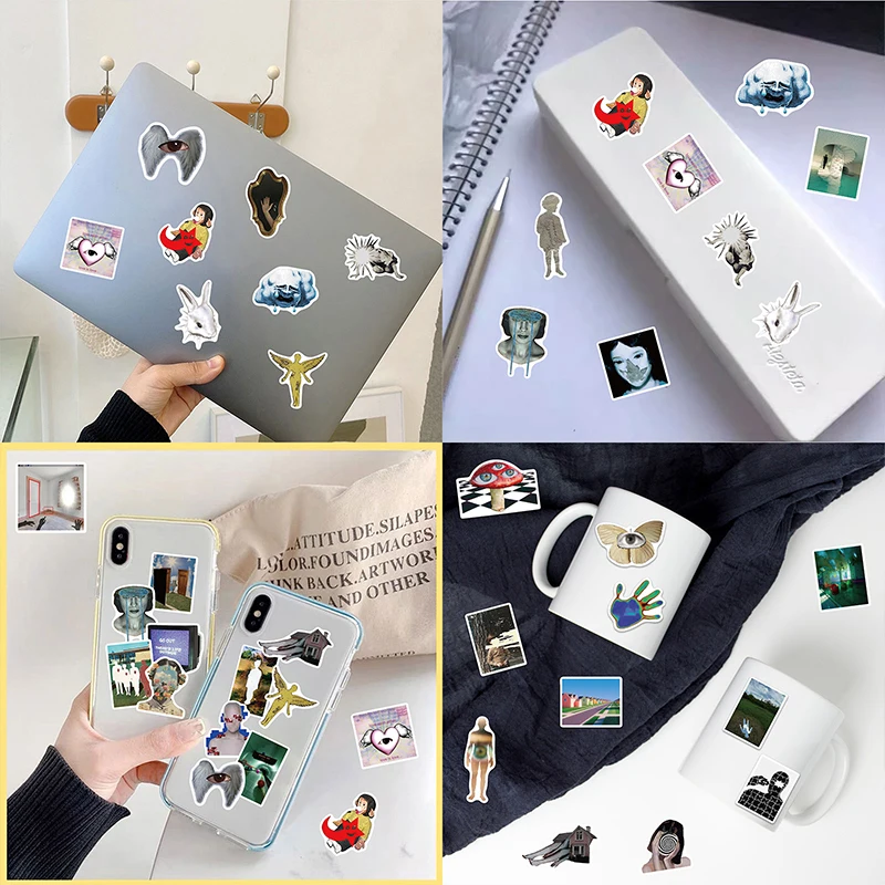 50PCS Creative Dream Core Aesthetic Stickers DIY Decoration Phone Case Notebook Water Cup Personalized Waterproof Decals Kid Toy