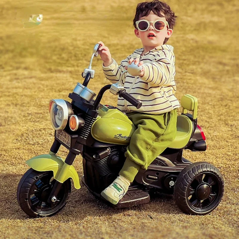 Children's Electric Motorcycles –Battery-Powered Three-Wheel Ride-On Rechargeable with Remote Control Toy Car for Boys and Girls