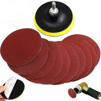 10Pcs/Set 4 inch Sanding Disc Sandpaper Loop 1000 Grit With Backer Pad Drill Adapter For Car Cleaning And Polishing Tool