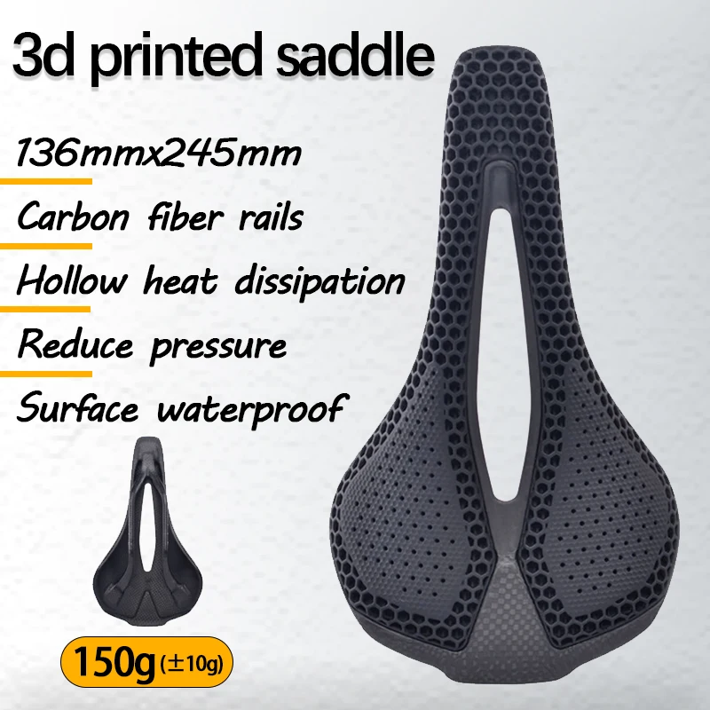 3d Printer Saddle Cushion 140mm Lightweight Carbon MTB Saddle Men Wide Bicycle Seat Mountain Road Bike Seat Comfort Cycle Parts