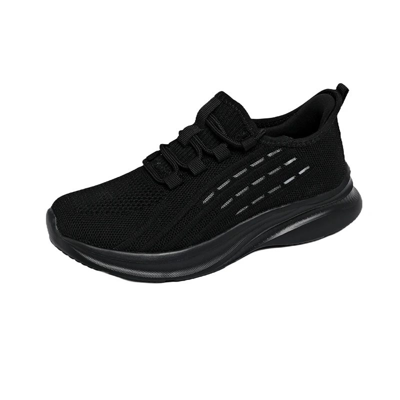 Atmungsaktive Schnür-Laufschuhe für Damen, Luftpolster-Sneaker, leichte Air-Mesh-Schuhe für Outdoor-Sport und Training
