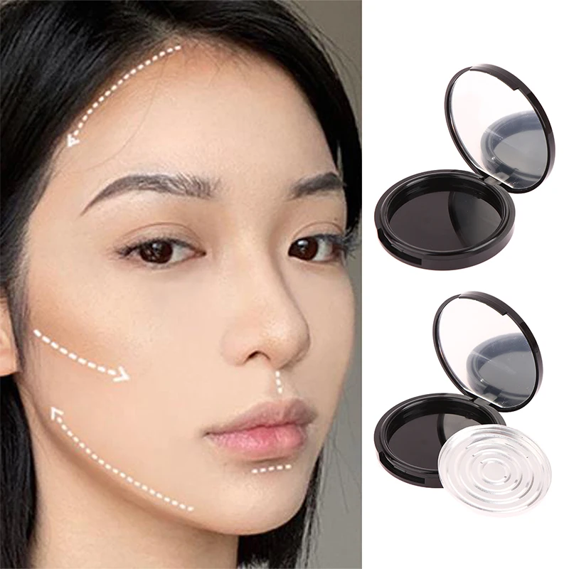 

Reusable Empty Single Black Circular Highlight Box Blush Shadow Powder Box With Mirror Aluminum Pan Inside Diameter 59mm