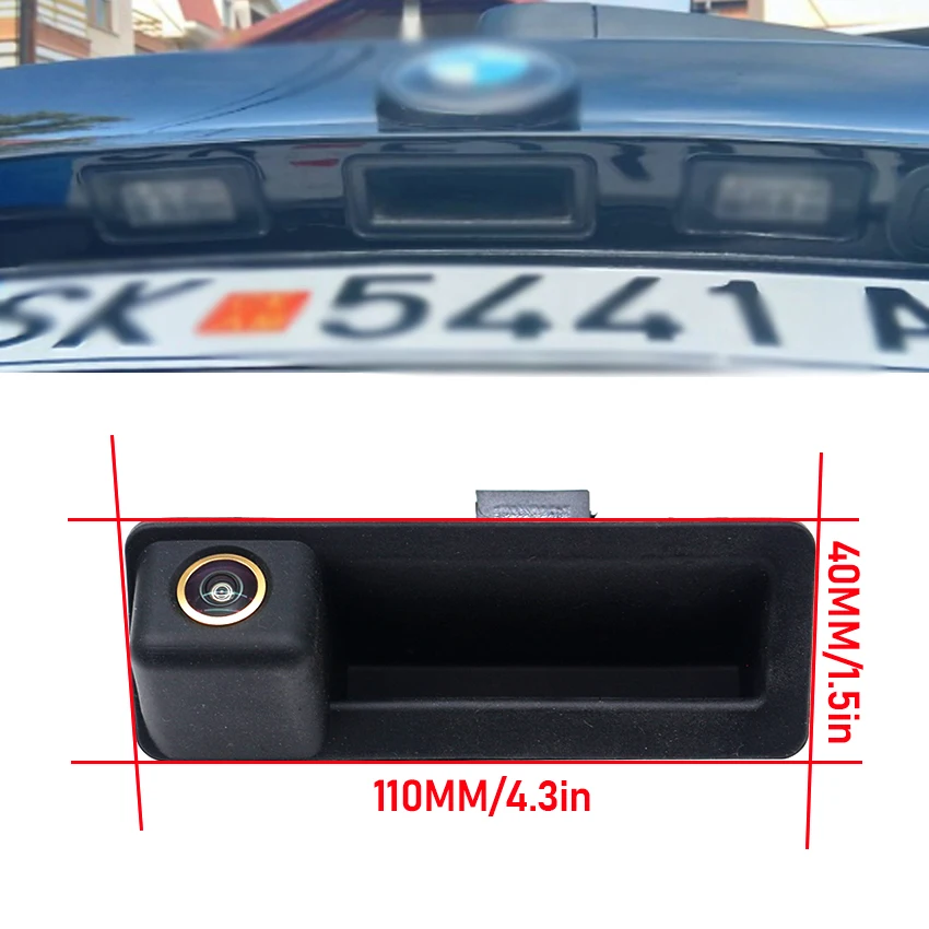 HD مقاوم للماء 1080P الرؤية الخلفية الجذع مقبض الكاميرا لسيارات BMW 1 سلسلة E82 E88 2004 2005 2006 2007 2008 2009 2010 2011 شاشة السيارة