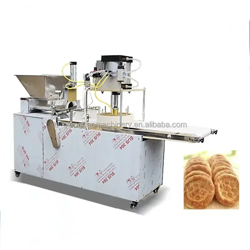 Automatic Commercial Pizza Cake Dough Ball Base Crust Pita Bread Cake Pressing Shaping Sheet Machine for Food Processing