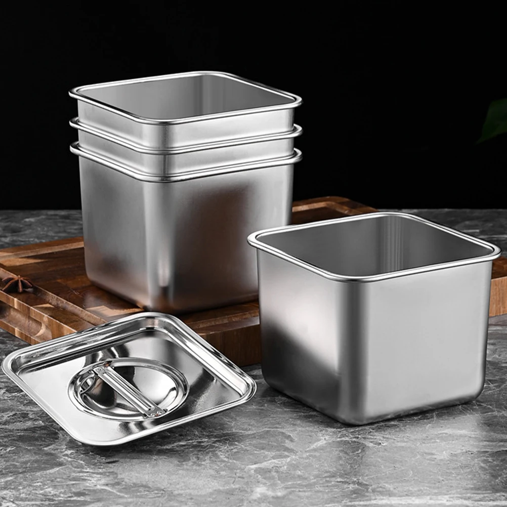 

304 Stainless Steel Condiment Jars Spice Containers Seasoning Storage Boxes Salt Pepper Holders Kitchen Utensils Set Leakproof