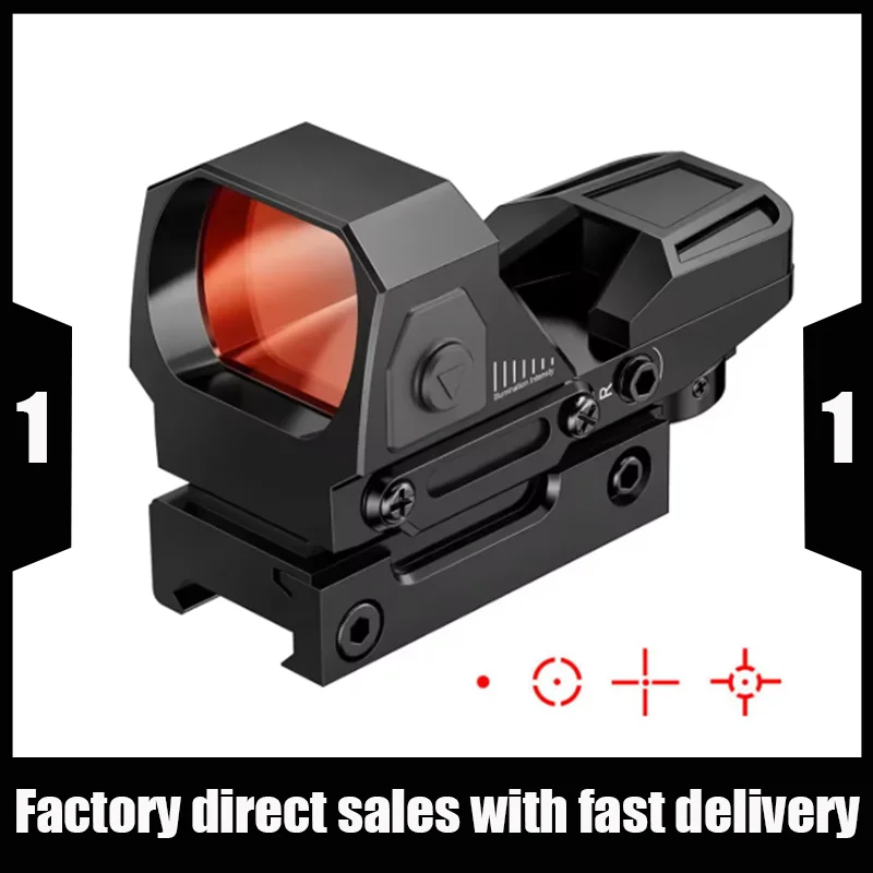 Mini Red Dot Sight, Hunting Rifle Scope, Rifle Scope, Rifle Scope, Rail Mounted, 4 Reticles, DulGun Rifle Scope, Daily, 1x22x33m