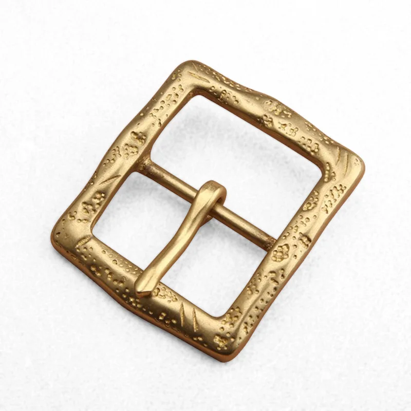 40mm Solid Brass Belt Buckle Single claw Buckle Clasp Rectangular Pin Belt Buckle for Men\'s Belts Leather Accessory