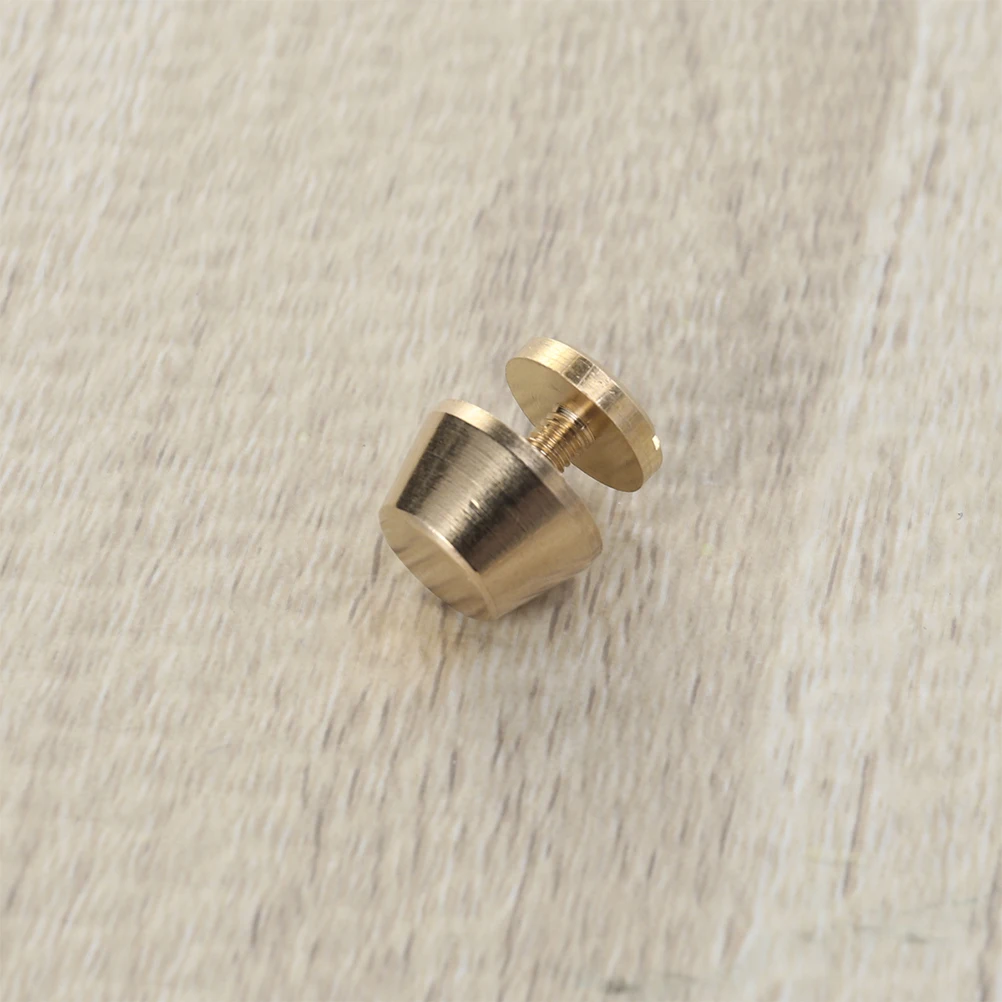 

10pcs Copper Studs Screw Base Accessories Nail Edging Tower Head Fine for Bags Belt DIY H made Smooth