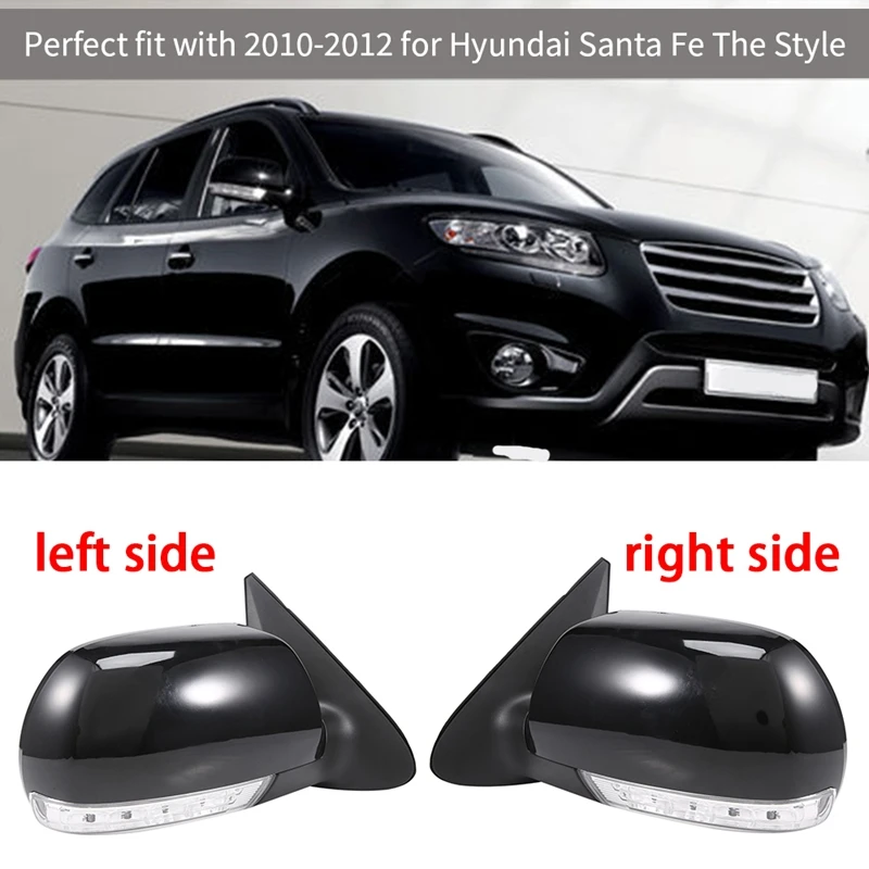

Car Side Door Power Rear View Mirror Assembly For-Hyundai Santa Fe 2007-2012 LED Side Rearview Mirror