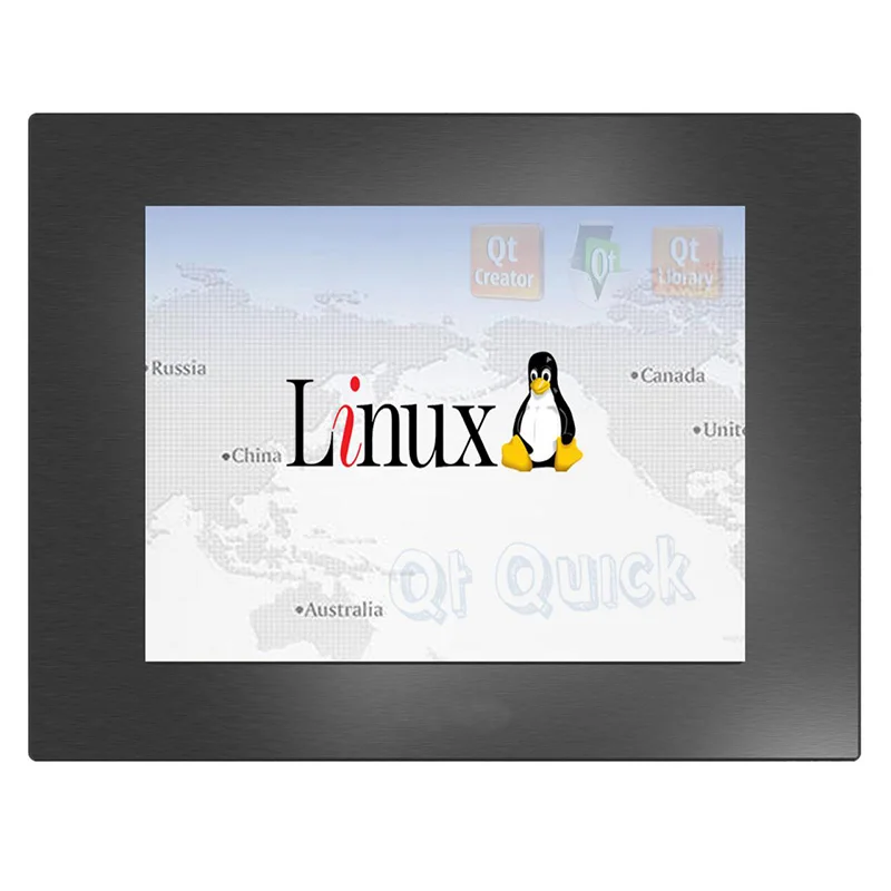 cheap HMI resistive industrial control Linux system  8 inch LCD display embedded panel pc hmi screen