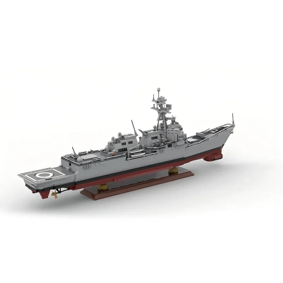 2733PCS 1/200 Arleigh Burke-class guided-missile destroyer Model World Military Building Blocks Zabawki dla dzieci Klocki Prezenty