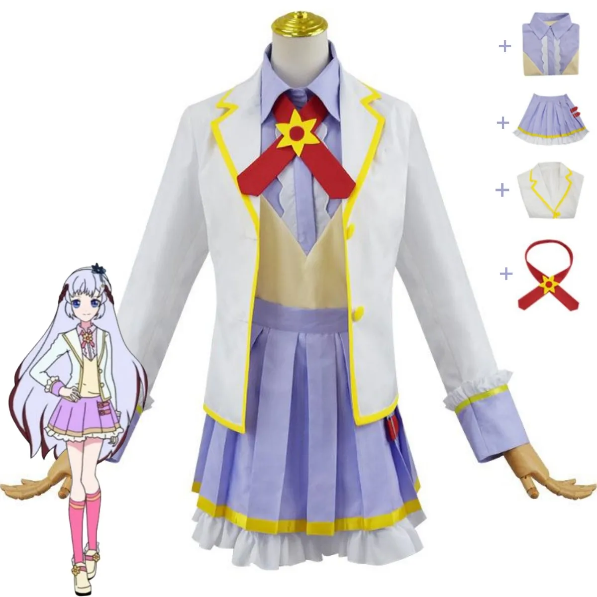 

Anime Shibuki Ran Hoshimiya Ichigo Kiriya Aoi Cosplay Costume Venus Ark School Uniforms Skirt Coat Woman Lovely Christmas Suit