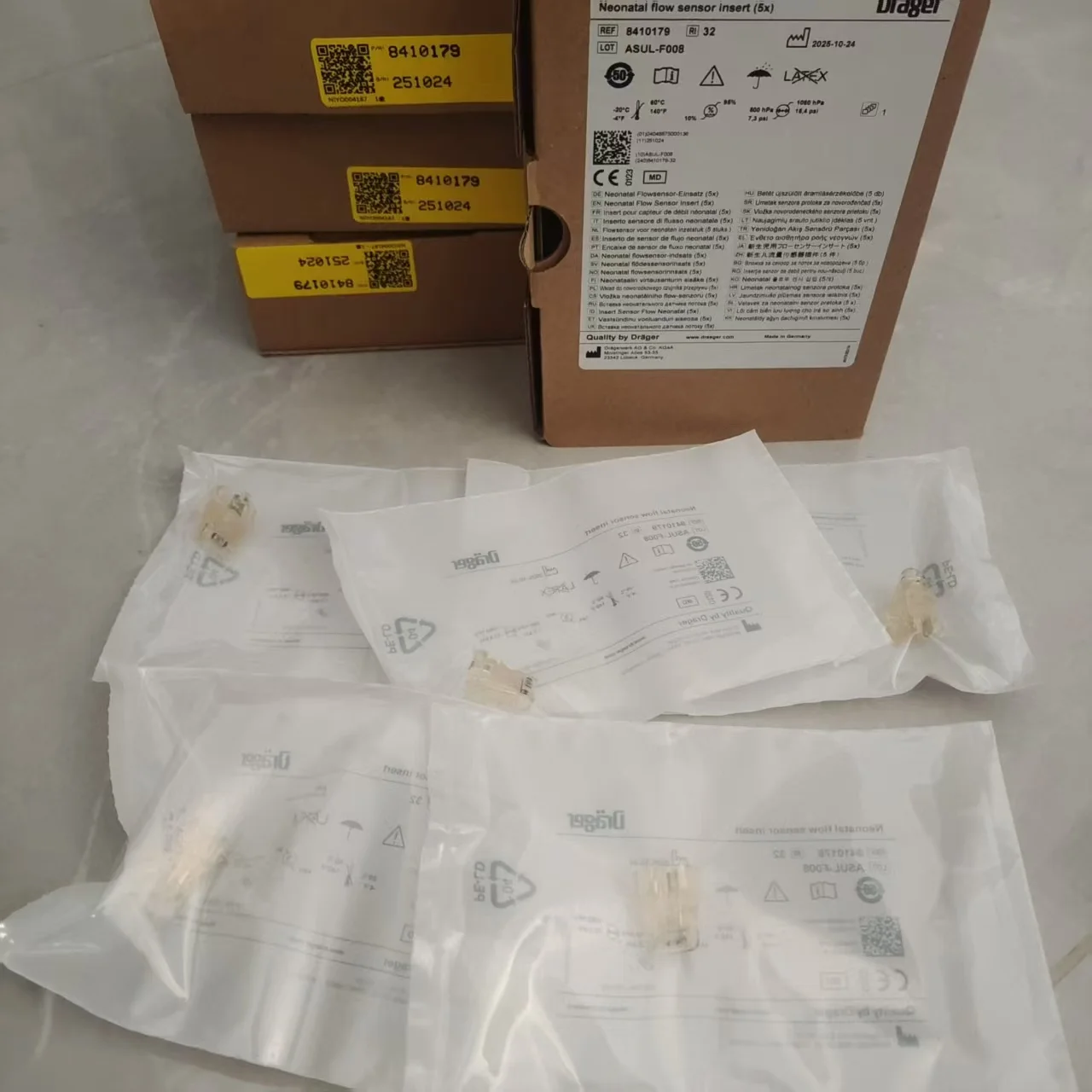 8410179:Dräger Neonatal Flow Sensor Insert for babay8000 (pack of 5)