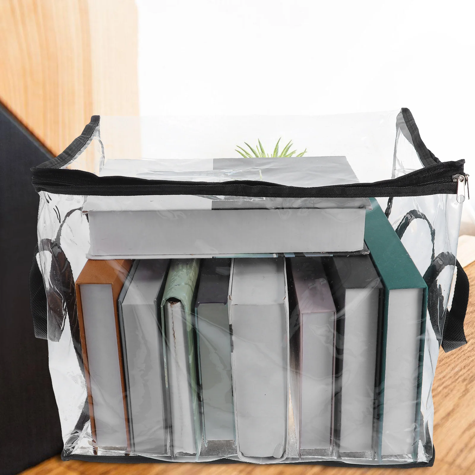 

Portable Storage Bag Clear Bookbag Files Cosmetics Carrying Bedding Bags Make up Case