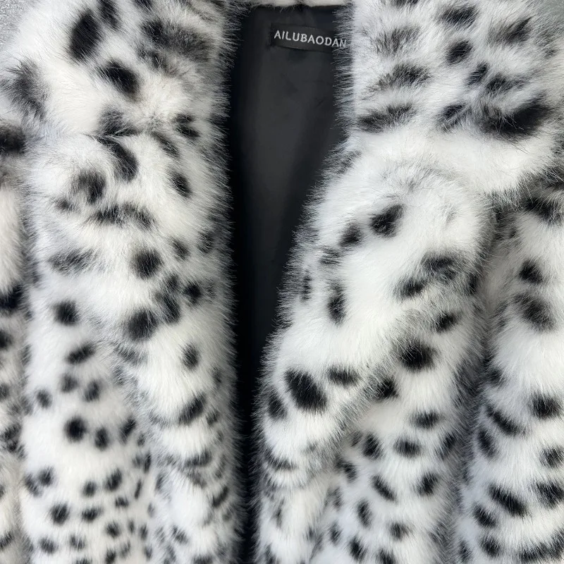 معطف فرو مطبوع عليه الفهد لعام 2026 معطف نسائي طويل X من فرو الثعلب الصناعي للخريف والشتاء ملابس خارجية سميكة سترات فضفاضة للسيدات #6