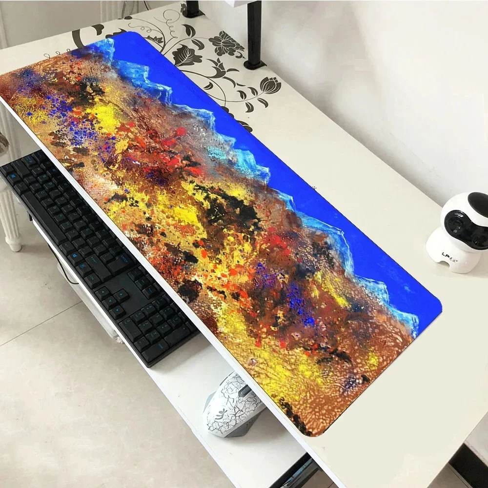 Painting Mouse Pad Gamer Flower Gaming Mousepad 700x300x4mm Notbook Desk Mat Ocean Padmouse Games Gamer Mats Gamepad