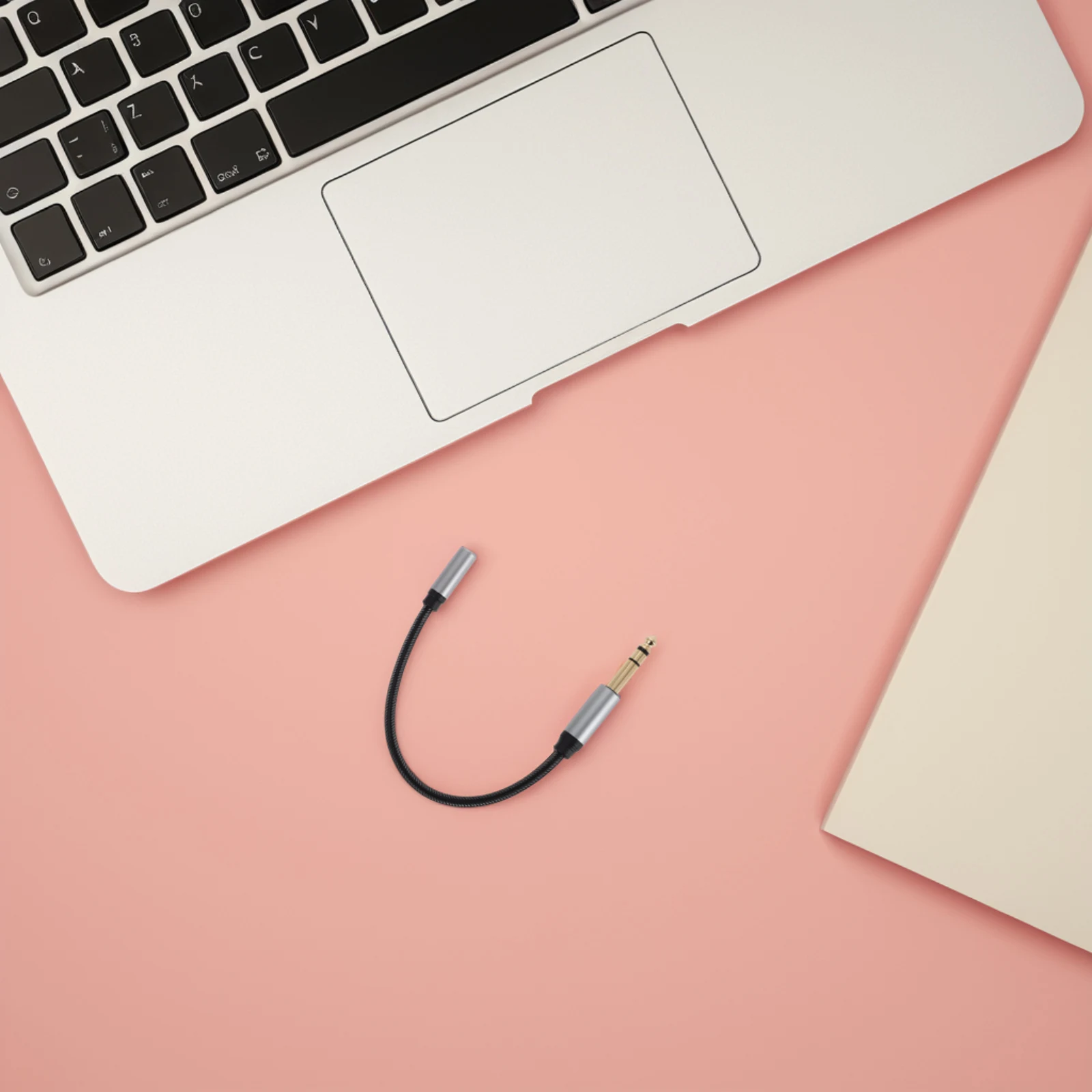 

6.35Mm To 3.5Mm Headphones Extension Cord Braided Audio Cable Headphone Wire Adapter Durable Wear Resistant Clear Sound