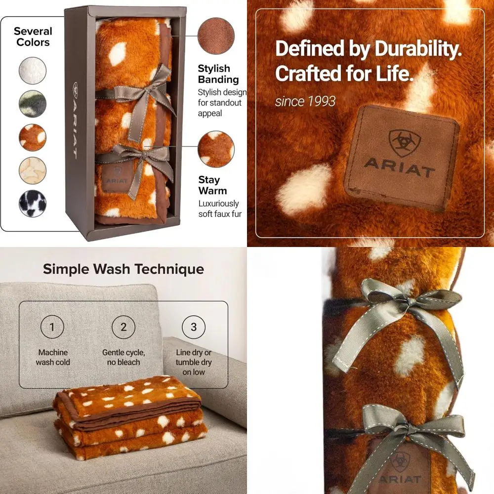 

Плюшевое одеяло Snle Appaloosa 50x60, мягкое и уютное, в подарочной упаковке