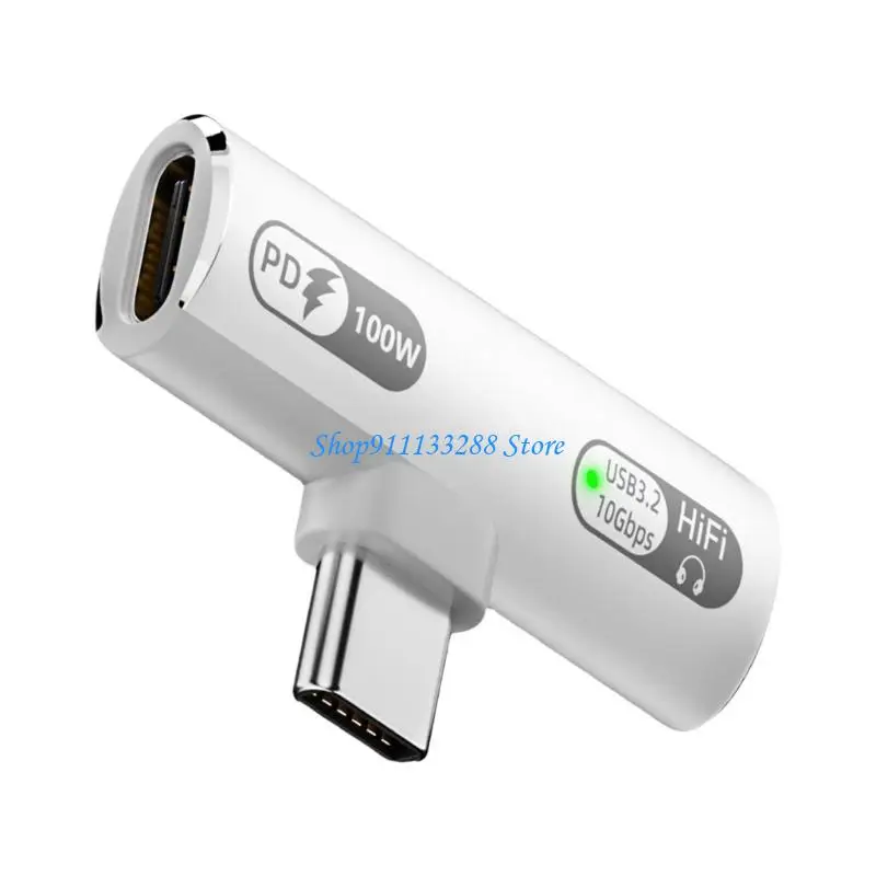 محول شحن لأجهزة الصوت من النوع C لتجربة الموسيقى المستمرة والشحن السريع للهواتف الذكية اللوحية والكمبيوتر المحمول