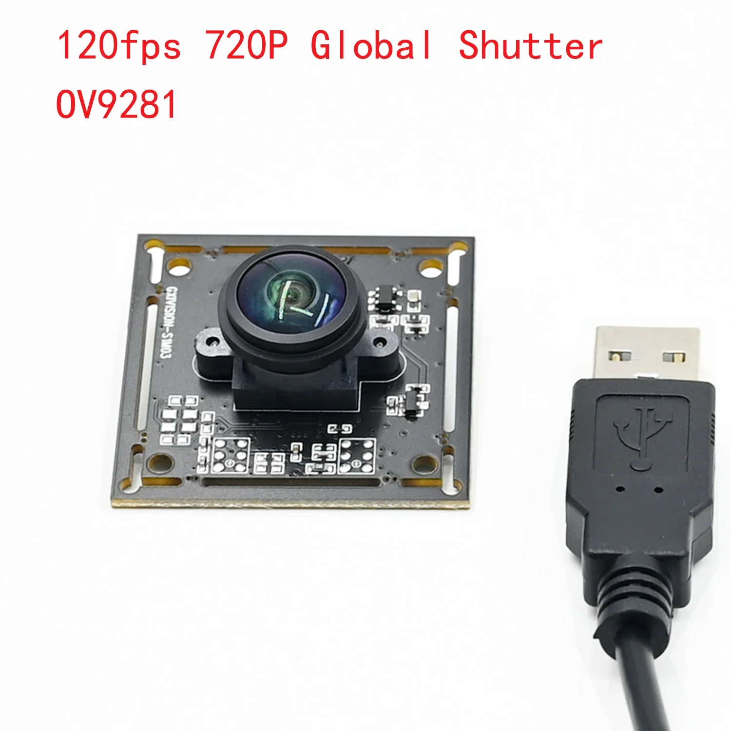 OV9281 120fps Global Shutter USB Camera Module 1MP Monochromatyczna kamera internetowa 720p 1280x720 Fisheye Motion Capture Surveillance