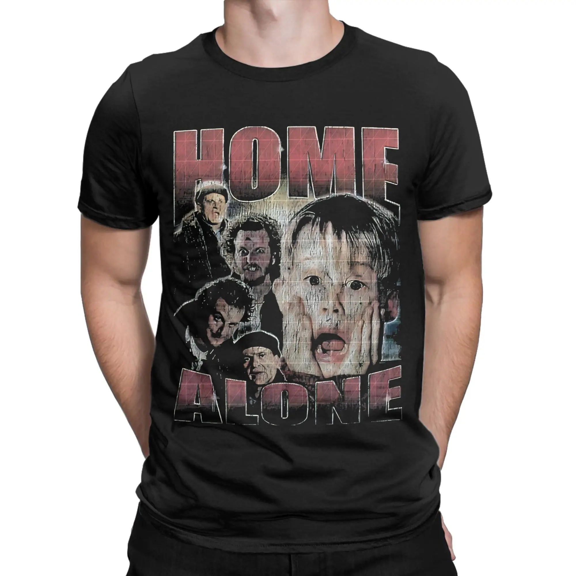 Art Home Alone  T Shirt Summer Merry Christmas 100% Cotton T Shirts For Adult Trendy Cool Casual Tshirt Short Sleeves Y2K Tops