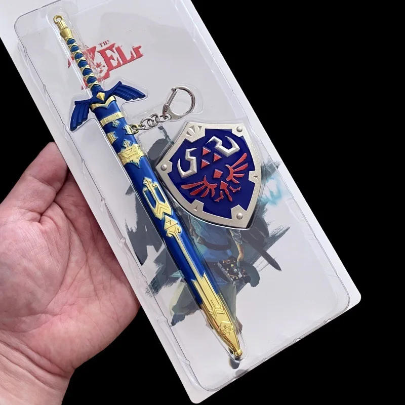 A Set Game Keychain Tears of The Kingdom Key Chains Link Master Sword with Shield Kids Toy Accessories Fans Souvenir Gifts