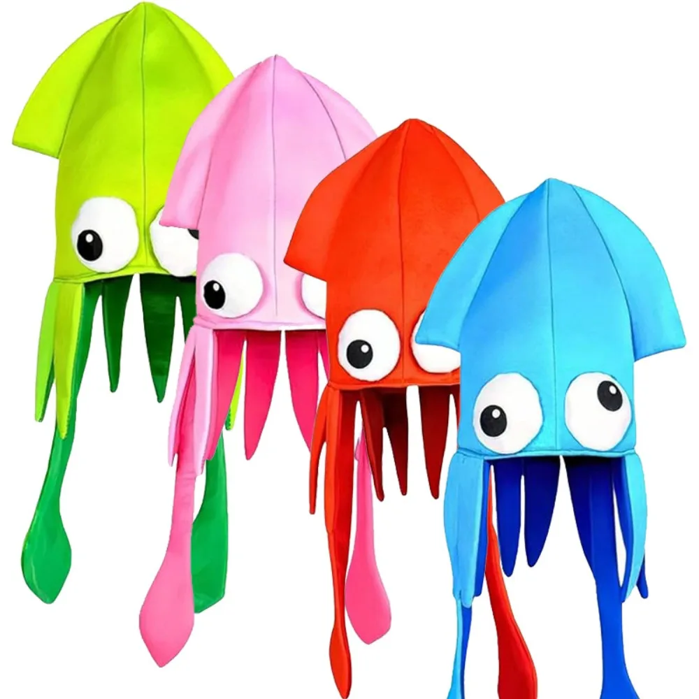 Headgear Halloween Costume Hat Squid Multicolored Halloween Funny Hat Props Photograph Sea Animal Octopus Hat