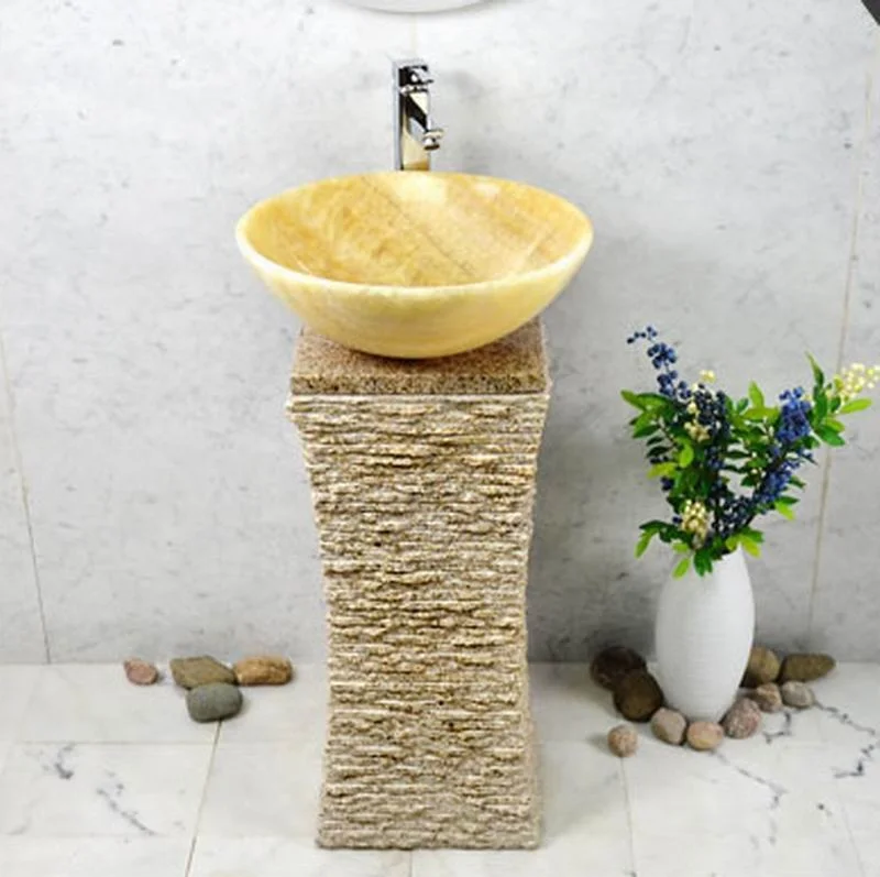 

S*& Onyx Bathroom Marble Granite Stone Pedestal Basin Sink