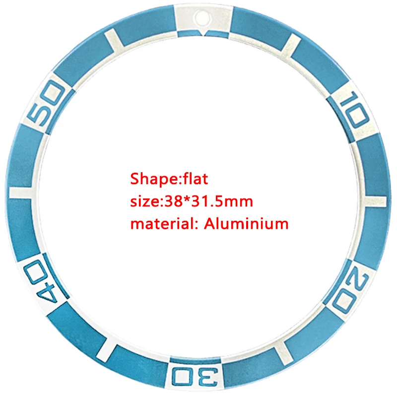 38mm Outer 31.5mm Inner Aluminium Watch Bezel Insert For Seiko SKX Series SRPD NH35 NH36 Movement Watch Modify Accessories