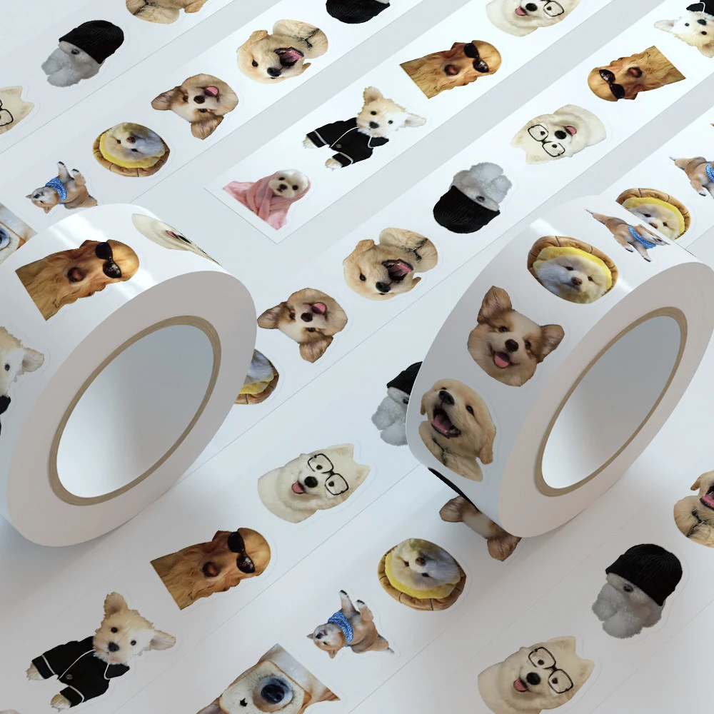 500 pièces/rouleau drôle dessin animé chien Meme autocollants décalcomanies Graffiti coque de téléphone Skateboard voiture Kawaii décalcomanies enfants récompense autocollants Gif